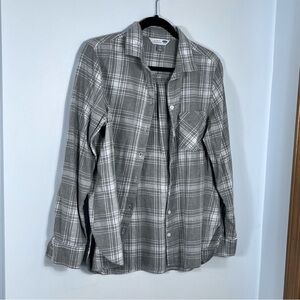 Old Navy Light Gray Plaid Shirt